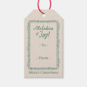 Gepersonaliseerde fa la  bladmuziek van & naar cadeaulabel (Voorkant)