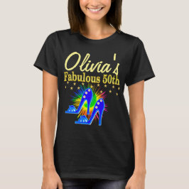 GEPERSONALISEERDE FABULOUS 50TH BIRTHDAY T SHIRT