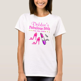 GEPERSONALISEERDE FABULOUS 50TH DIVA T SHIRT