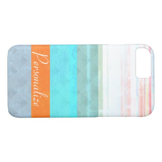 Gepersonaliseerde Faded & Weathered Stripes Case-Mate iPhone Case (Achterkant (Horizontaal))