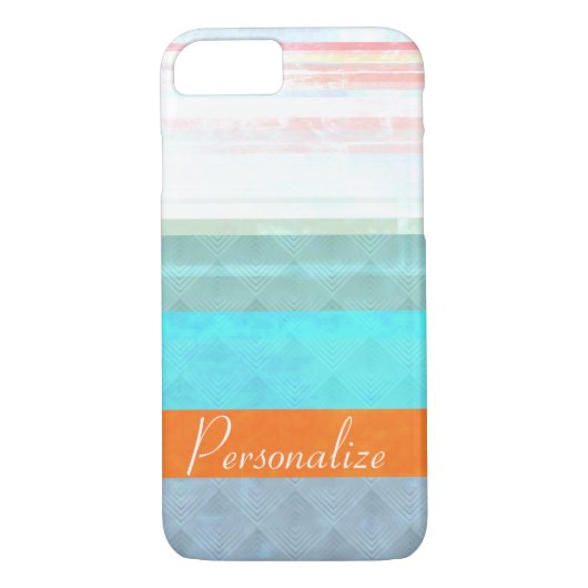 Gepersonaliseerde Faded & Weathered Stripes Case-Mate iPhone Case (Achterkant)