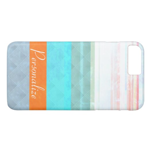 Gepersonaliseerde Faded & Weathered Stripes Case-Mate iPhone Case (Achterkant (Horizontaal))
