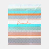 Gepersonaliseerde Faded & Weathered Stripes Fleece Deken (Voorkant)