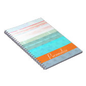 Gepersonaliseerde Faded & Weathered Stripes Notitieboek (Rechterzijde)
