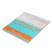 Gepersonaliseerde Faded & Weathered Stripes Tegeltje (Zijkant)