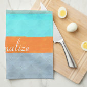 Gepersonaliseerde Faded & Weathered Stripes Theedoek (Quarter Fold)