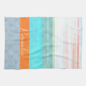 Gepersonaliseerde Faded & Weathered Stripes Theedoek (Horizontaal)