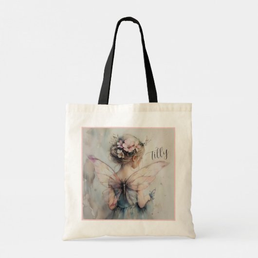 Gepersonaliseerde Fairy Bloemenmeisje Tas Custom W (Achterkant)