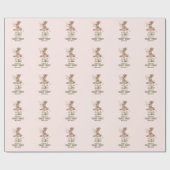 Gepersonaliseerde Fairy Eerste Roze 1e Verjaardags Cadeaupapier (Vlak)