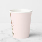 Gepersonaliseerde Fairy Eerste Roze 1e Verjaardags Papieren Bekers (Links)