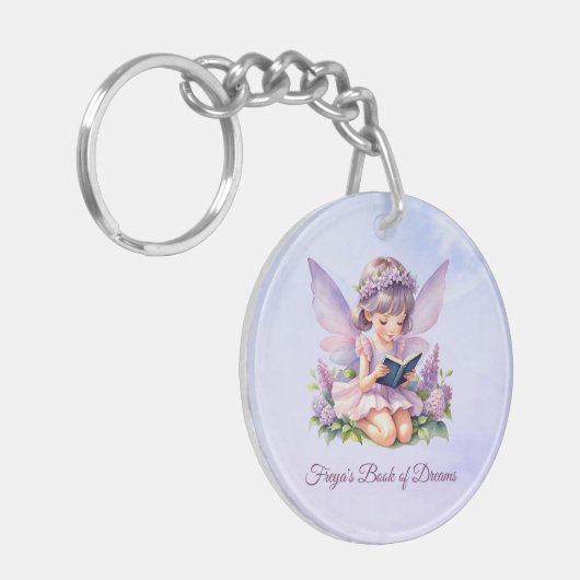 Gepersonaliseerde Fairy Freya Droomlezing Sleutelhanger (Voorkant Links)
