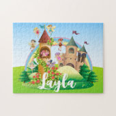 Gepersonaliseerde Fairy Kindernaam Puzzel (Horizontaal)