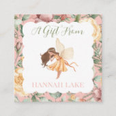 Gepersonaliseerde Fairy Prinses Bloemen Meisjes Gi Informatiekaartje (Voorkant)