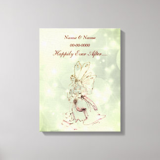 Gepersonaliseerde Fairy Trouwdag cadeau Canvas Afdruk