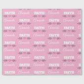 Gepersonaliseerde Faith Heart Christelijk Cadeaupapier (Vlak)