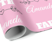 Gepersonaliseerde Faith Heart Christelijk Cadeaupapier (Rol Hoek)