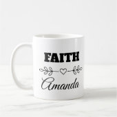 Gepersonaliseerde Faith Heart Christelijk Koffiemok (Links)