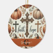 Gepersonaliseerde Faith & Hope Christelijk Hallowe Keramisch Ornament (Links)