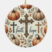 Gepersonaliseerde Faith & Hope Christelijk Hallowe Keramisch Ornament (Achterkant)