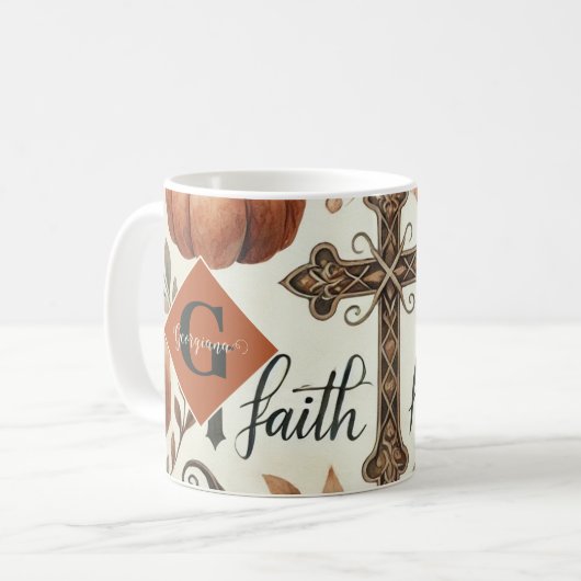 Gepersonaliseerde Faith & Hope Christelijk Hallowe Koffiemok (Voorkant links)