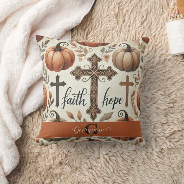 Gepersonaliseerde Faith & Hope Christelijk Hallowe Kussen (Deken)