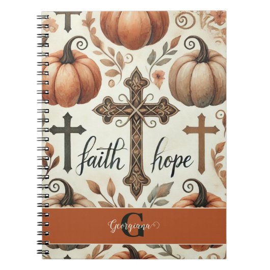 Gepersonaliseerde Faith & Hope Christelijk Hallowe Notitieboek (Voorkant)