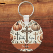 Gepersonaliseerde Faith & Hope Christelijk Hallowe Sleutelhanger (Achterkant)
