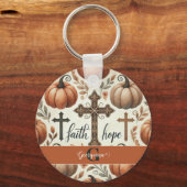 Gepersonaliseerde Faith & Hope Christelijk Hallowe Sleutelhanger (Voorkant)