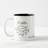 Gepersonaliseerde Faith Leaf God zegene u Mok Cup (Links)