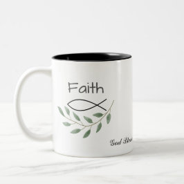 Gepersonaliseerde Faith Leaf God zegene u Mok Cup