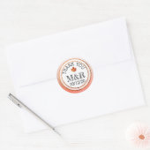 Gepersonaliseerde 'Fall Leaves Monogram Wedding St Ronde Sticker (Envelop)