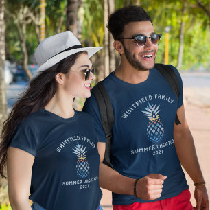 Gepersonaliseerde Familiale Tropische Vakantie Zon T-shirt