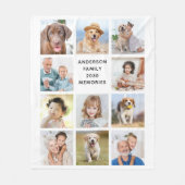 Gepersonaliseerde familie 11 Afbeeldingen Collage Fleece Deken (Voorkant)