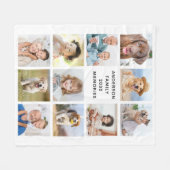 Gepersonaliseerde familie 11 Afbeeldingen Collage Fleece Deken (Voorkant (Horizontaal))