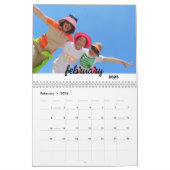 Gepersonaliseerde familie 17 Fotocollage Sjabloon Kalender (Feb 2026)