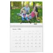 Gepersonaliseerde familie 17 Fotocollage Sjabloon Kalender (Jan 2026)