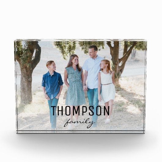 Gepersonaliseerde familie 1 de naambekleding van d fotoblokken (Voorkant)