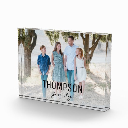 Gepersonaliseerde familie 1 de naambekleding van d fotoblokken (Rechts)