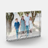 Gepersonaliseerde familie 1 de naambekleding van d fotoblokken (Links)