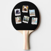 Gepersonaliseerde familie 6 Foto Aangepaste Tafelt Tafeltennisbatje (Achterkant)
