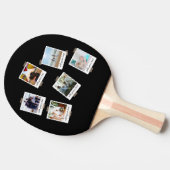 Gepersonaliseerde familie 6 Foto Aangepaste Tafelt Tafeltennisbatje (Zijkant)