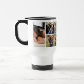 Gepersonaliseerde Familie 8 Fotocollage Reisbeker (Links)