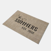 Gepersonaliseerde Familie Aangepaste Achternaam Da Deurmat (Schuin)