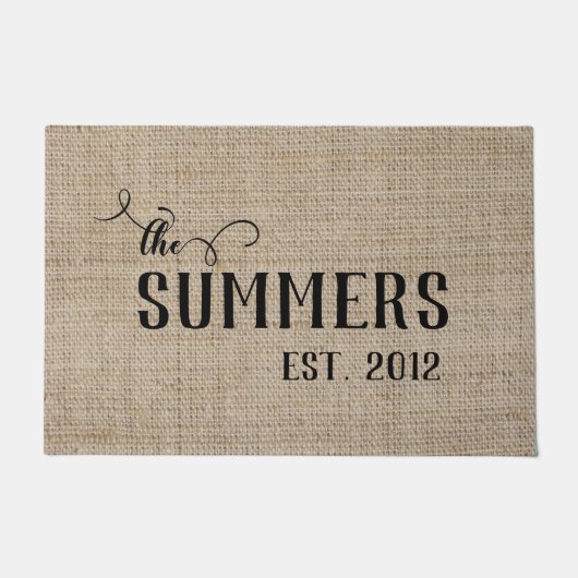 Gepersonaliseerde Familie Aangepaste Achternaam Da Deurmat (Voorkant)