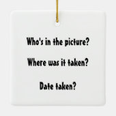 Gepersonaliseerde familie Acryl Keepsake Ornament (Achterkant)