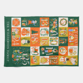 Gepersonaliseerde Familie Advent Kalender Kerstkun Theedoek (Horizontaal)