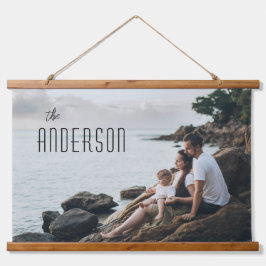 Gepersonaliseerde familie afbeelding foto print po hangend wandkleed