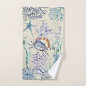 Gepersonaliseerde familie Beach House Zee Life Bad Handdoek (Handdoek)