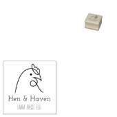 Gepersonaliseerde Familie boerderij Egg Stamp Rubberstempel (Gestempeld)