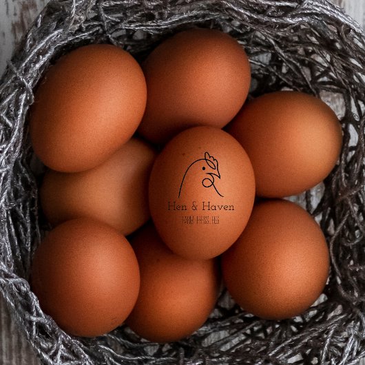 Gepersonaliseerde Familie boerderij Egg Stamp Rubberstempel